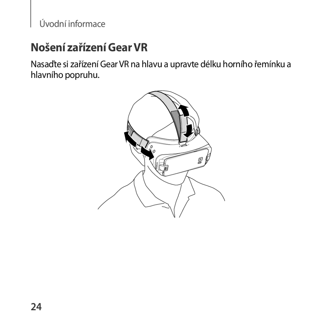 Samsung SM-R323NBKAXEZ manual Nošení zařízení Gear VR 