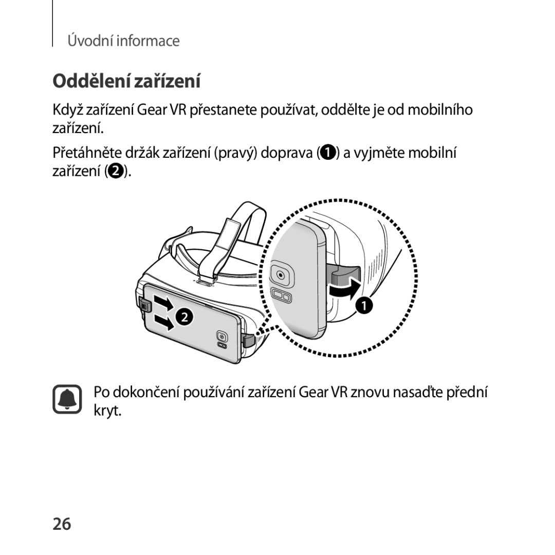 Samsung SM-R323NBKAXEZ manual Oddělení zařízení 