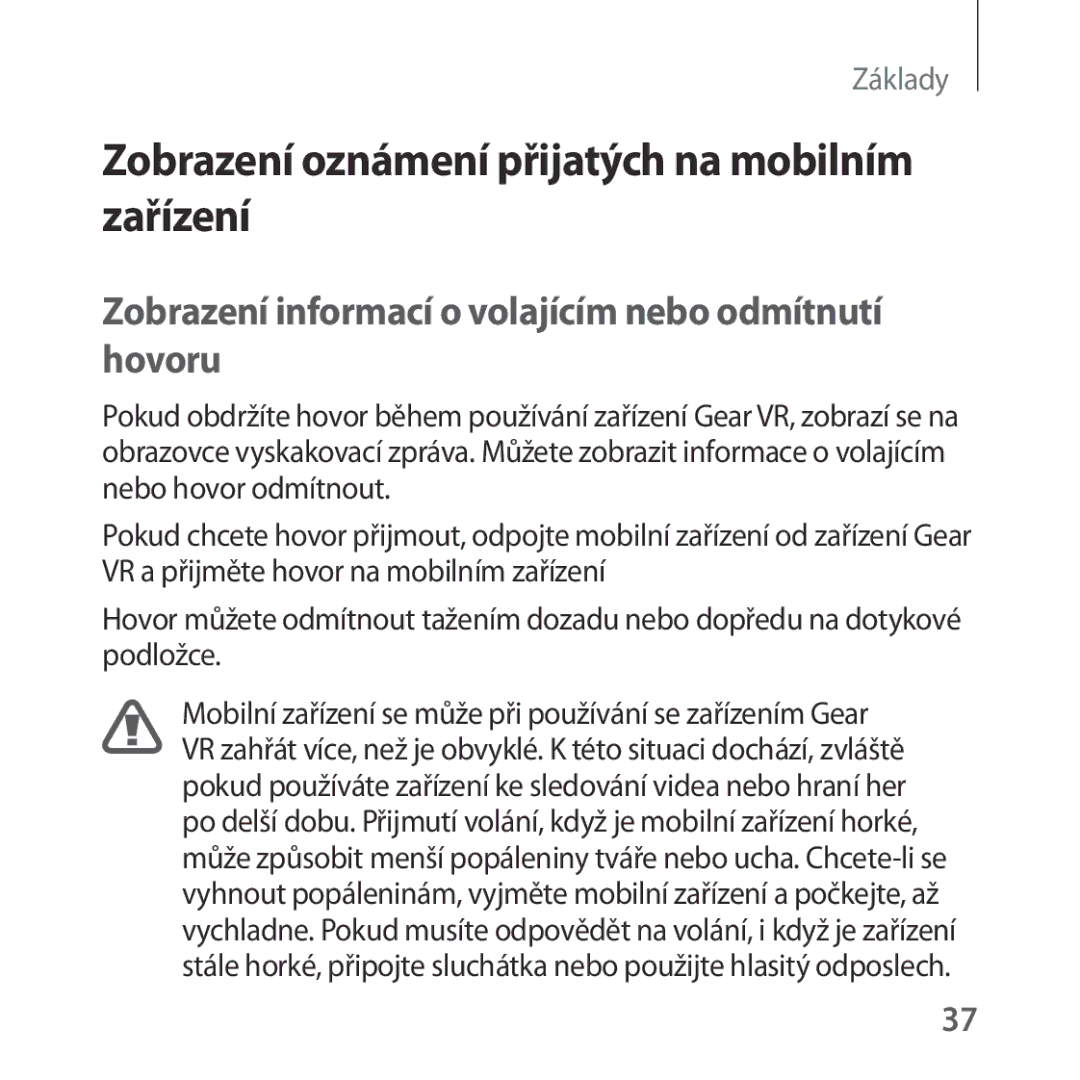 Samsung SM-R323NBKAXEZ manual Zobrazení oznámení přijatých na mobilním zařízení 