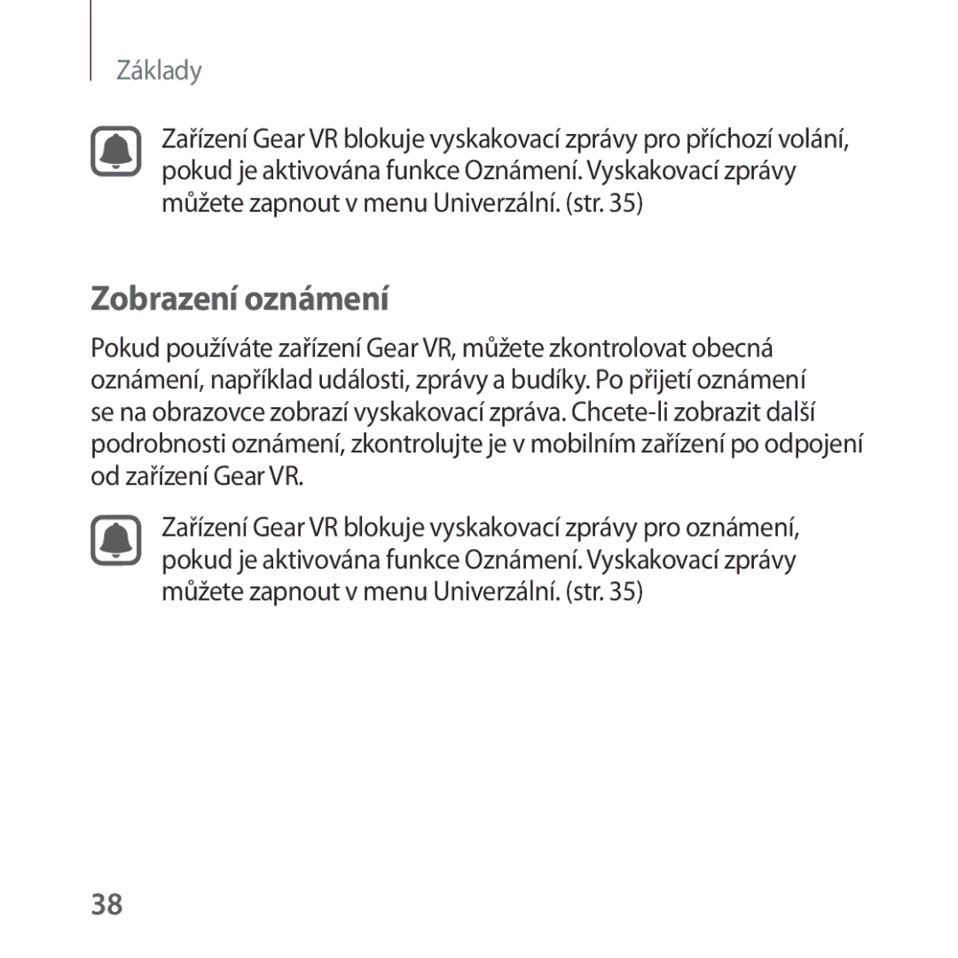 Samsung SM-R323NBKAXEZ manual Zobrazení oznámení 