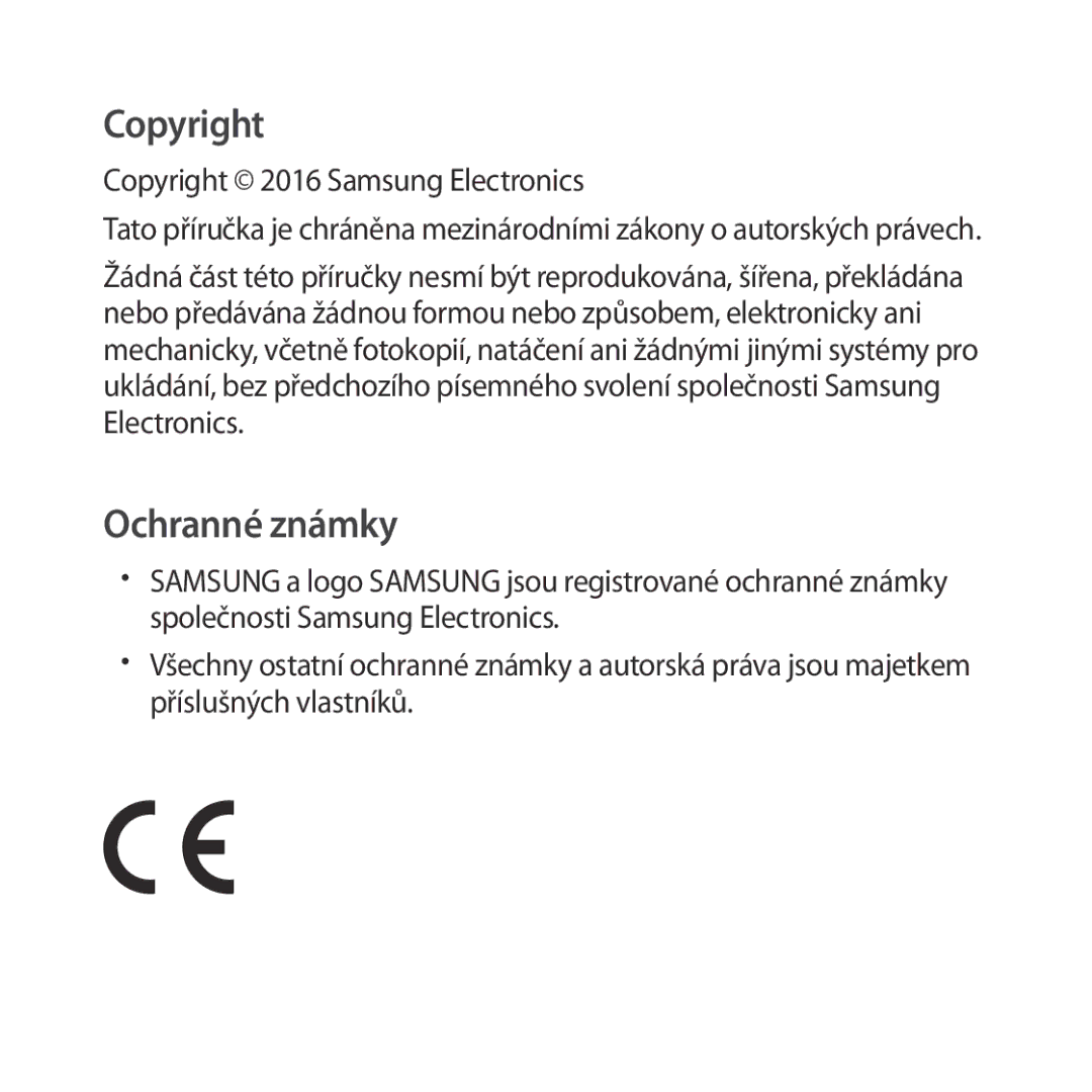 Samsung SM-R323NBKAXEZ manual Copyright 2016 Samsung Electronics 