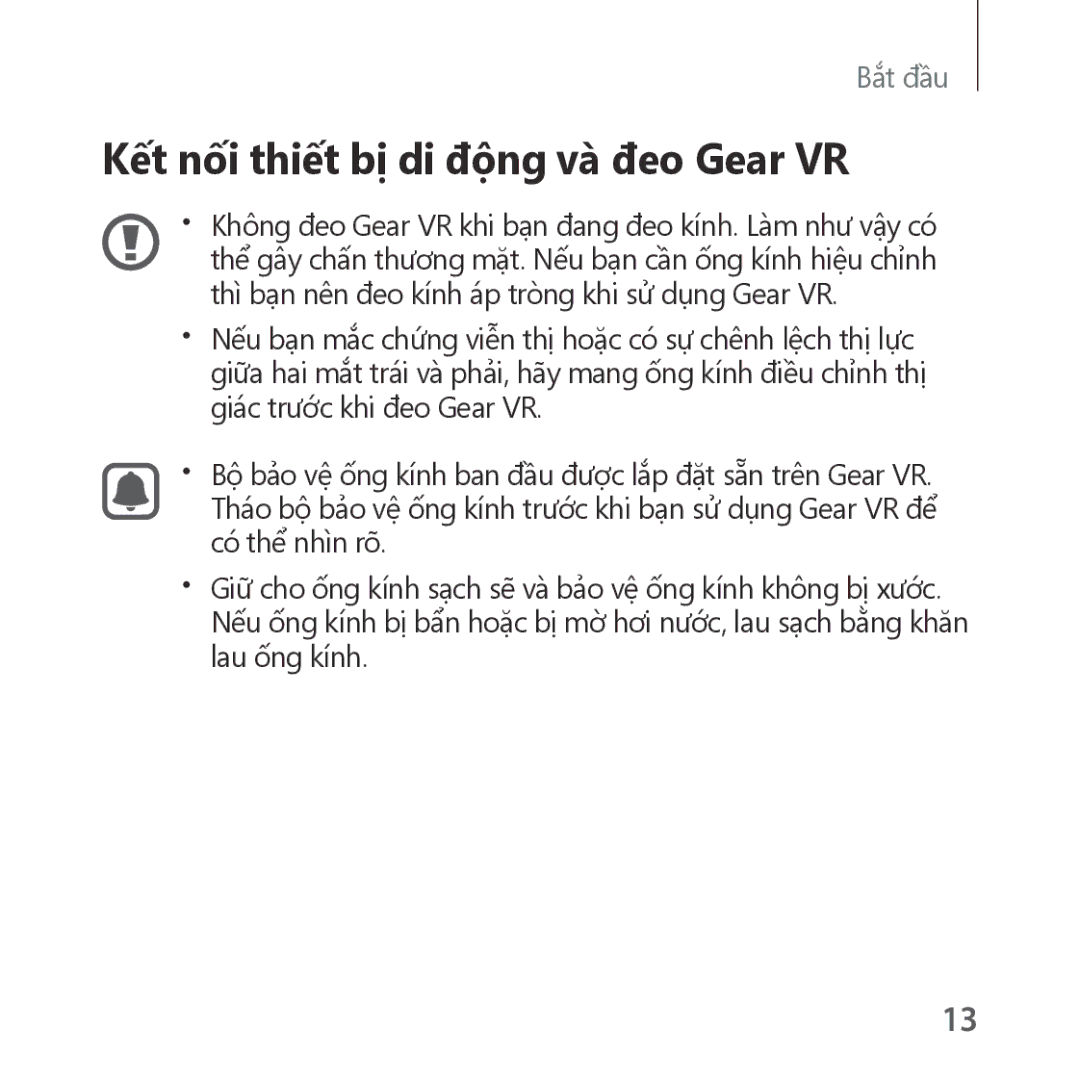 Samsung SM-R323NBKAXXV manual Kết nối thiết bị di động và đeo Gear VR 