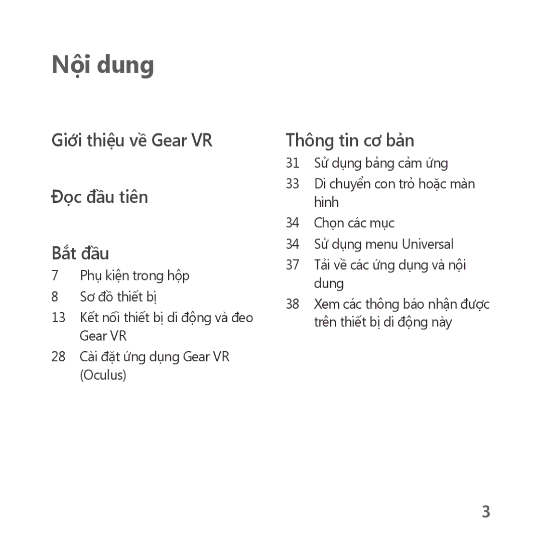 Samsung SM-R323NBKAXXV manual Nội dung 