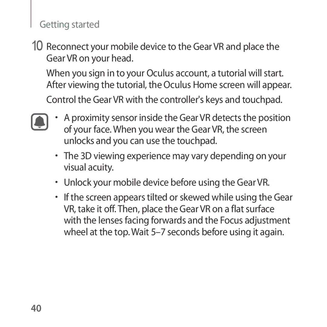 Samsung SM-R324NZAAEUR, SM-R324NZAADBT, SM-R324NZAAXEF, SM-R324NZAAITV, SM-R324NZAAPHE, SM-R324NZAABGL manual Getting started 