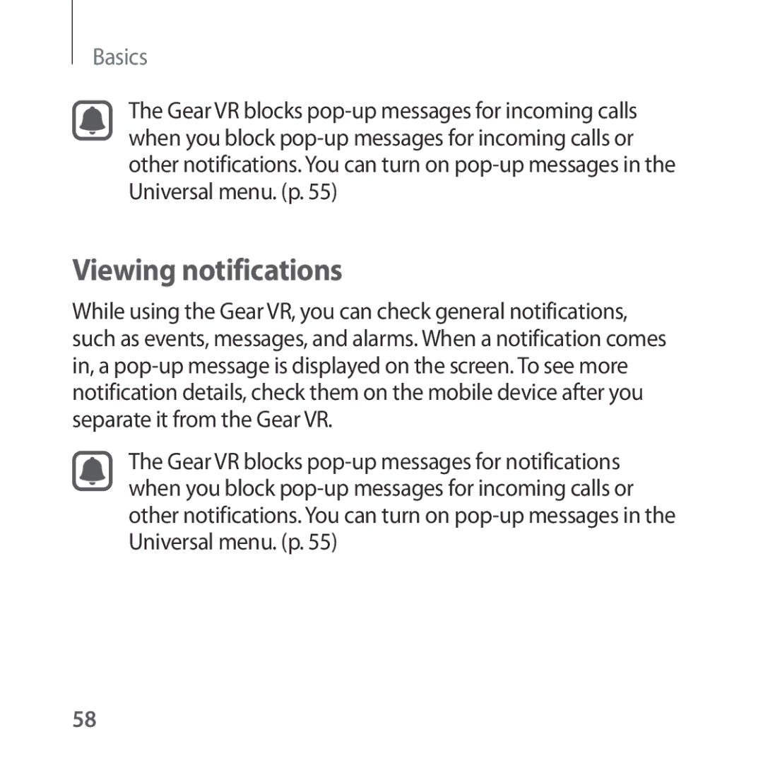 Samsung SM-R324NZAABGL, SM-R324NZAADBT, SM-R324NZAAXEF, SM-R324NZAAITV, SM-R324NZAAPHE, SM-R324NZAAXEZ Viewing notifications 