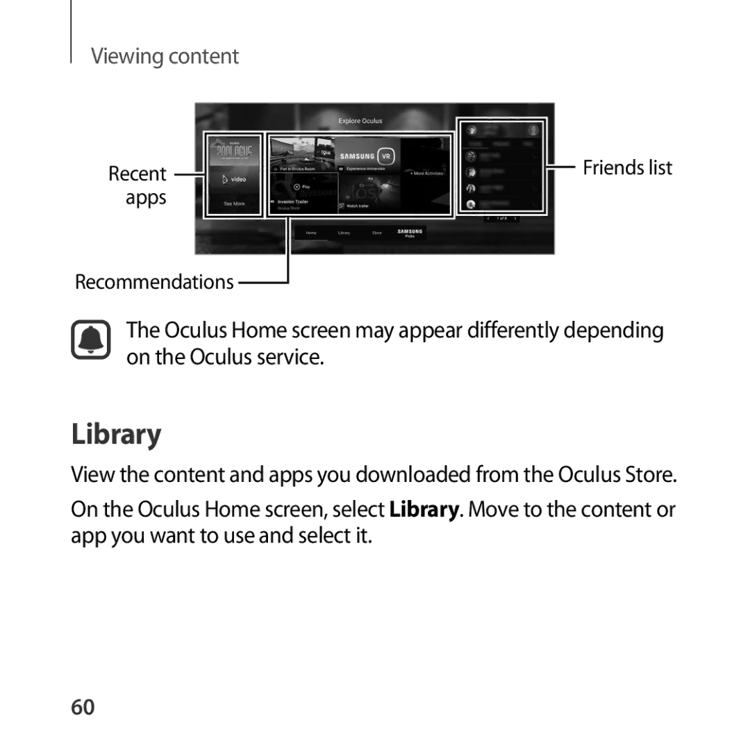 Samsung SM-R324NZAANEE, SM-R324NZAADBT, SM-R324NZAAXEF, SM-R324NZAAITV, SM-R324NZAAPHE manual Library, Viewing content 