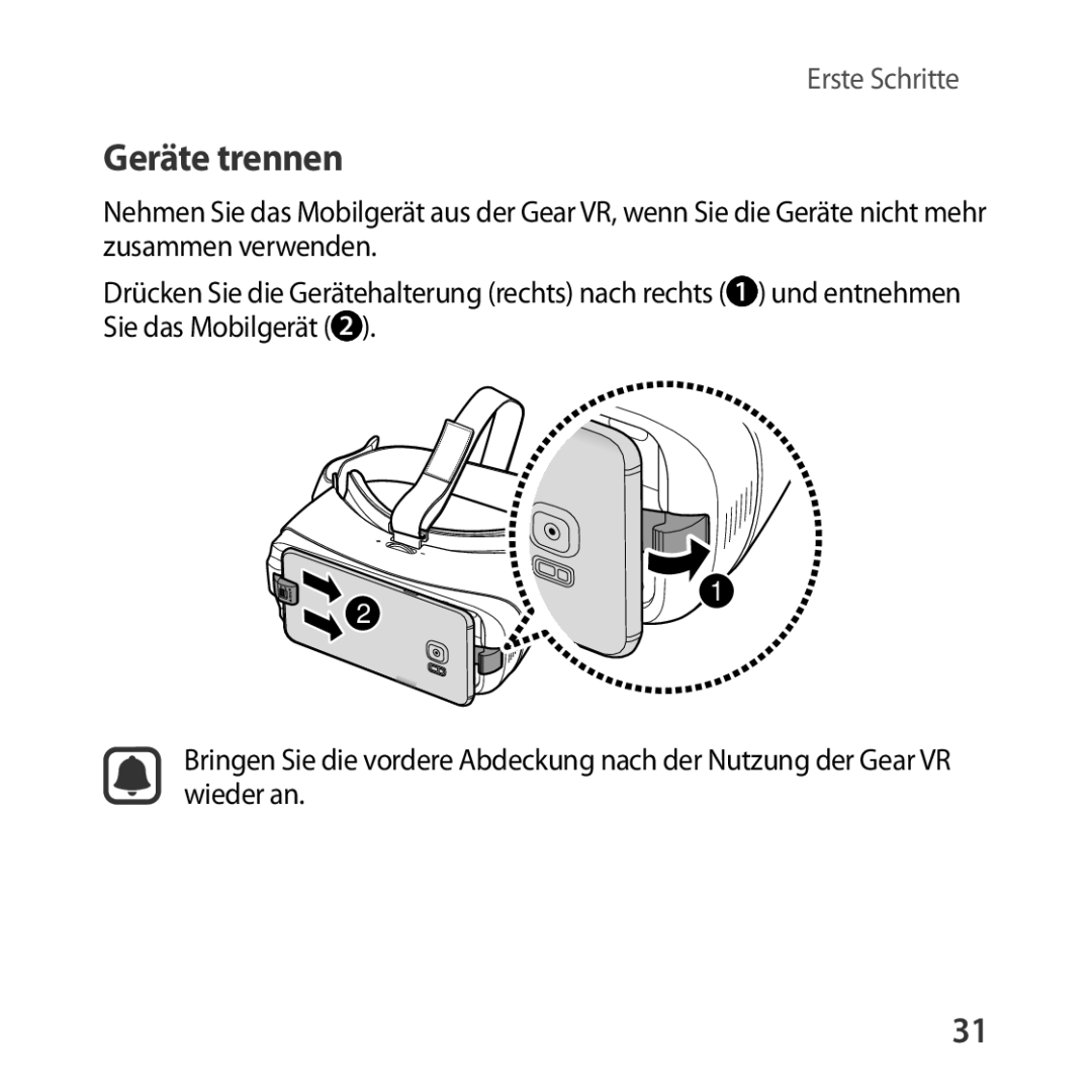 Samsung SM-R324NZAADBT manual Geräte trennen 