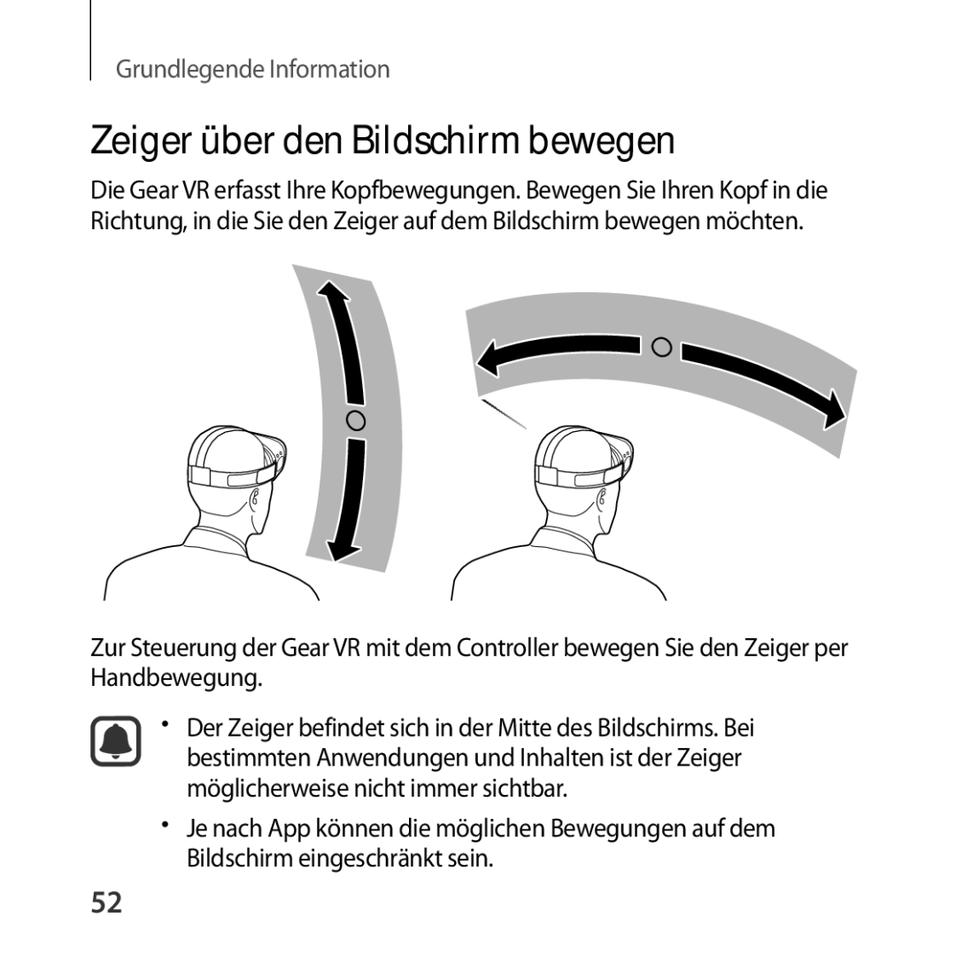 Samsung SM-R324NZAADBT manual Zeiger über den Bildschirm bewegen 