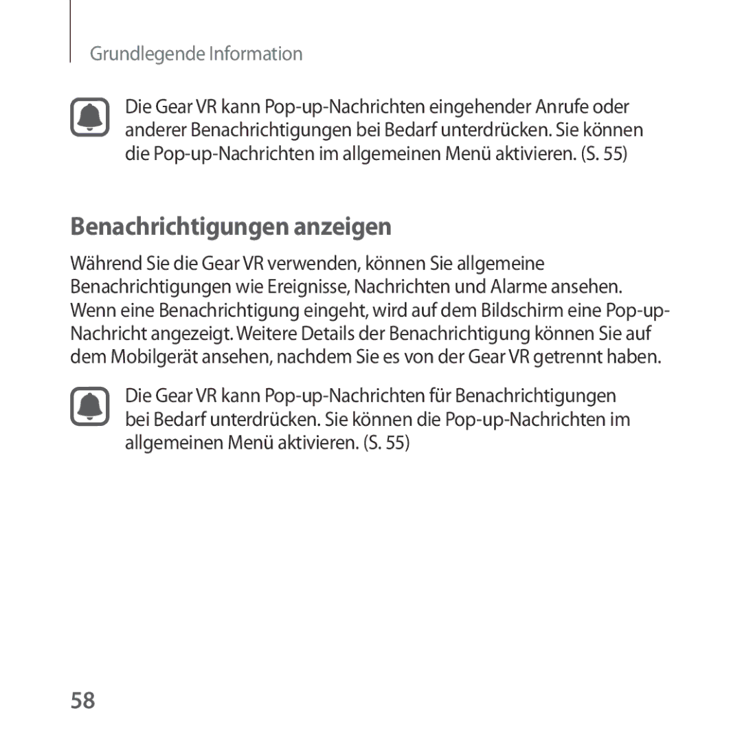 Samsung SM-R324NZAADBT manual Benachrichtigungen anzeigen 