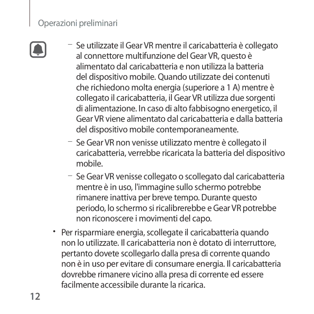 Samsung SM-R324NZAAITV manual Operazioni preliminari 