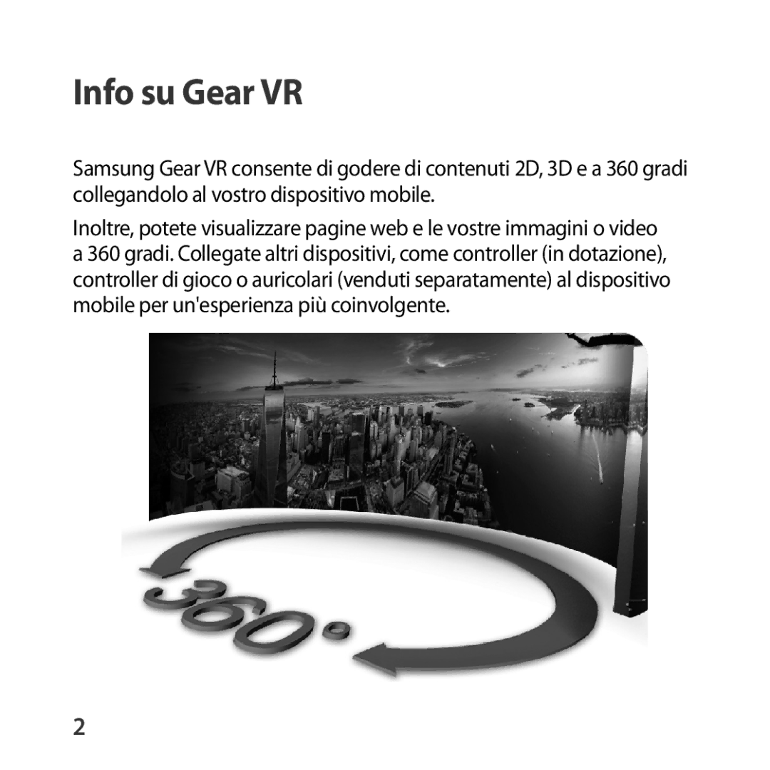 Samsung SM-R324NZAAITV manual Info su Gear VR 