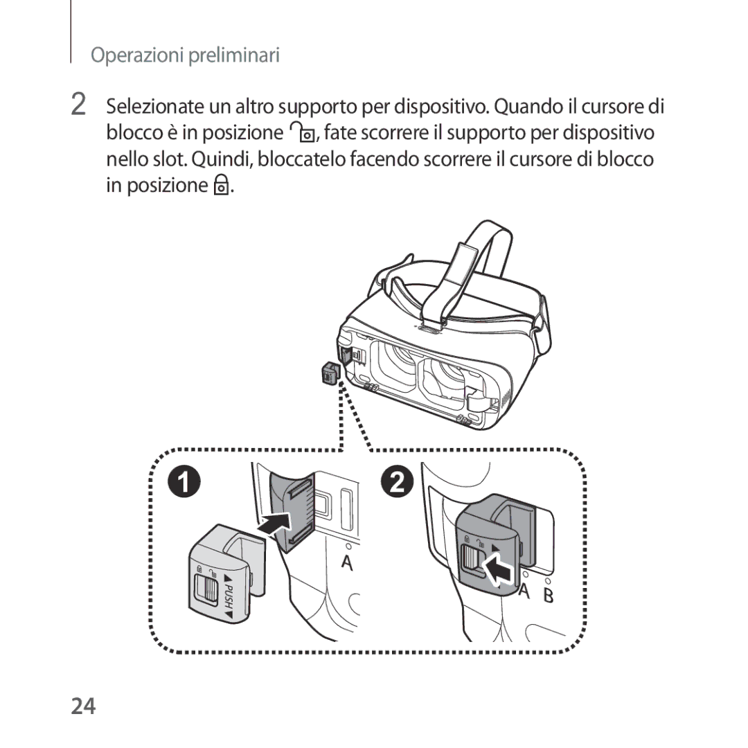 Samsung SM-R324NZAAITV manual Operazioni preliminari 