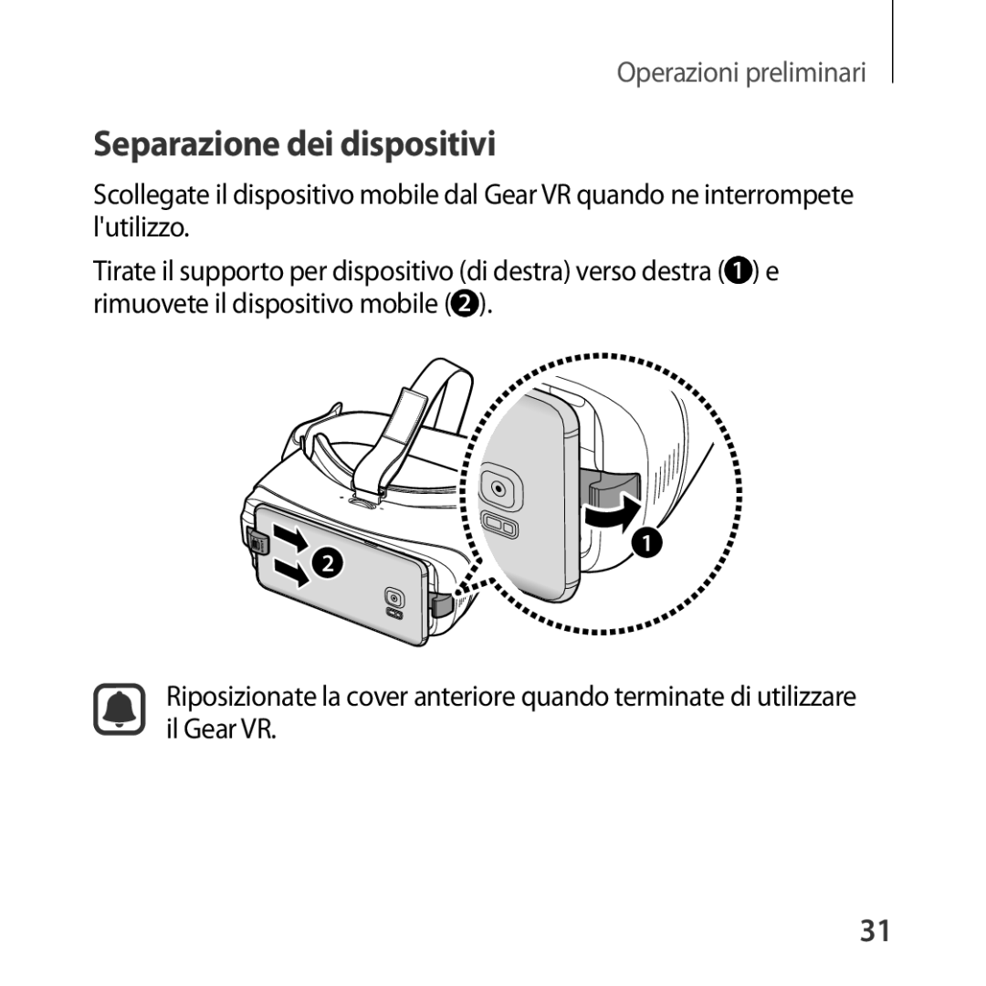 Samsung SM-R324NZAAITV manual Separazione dei dispositivi 