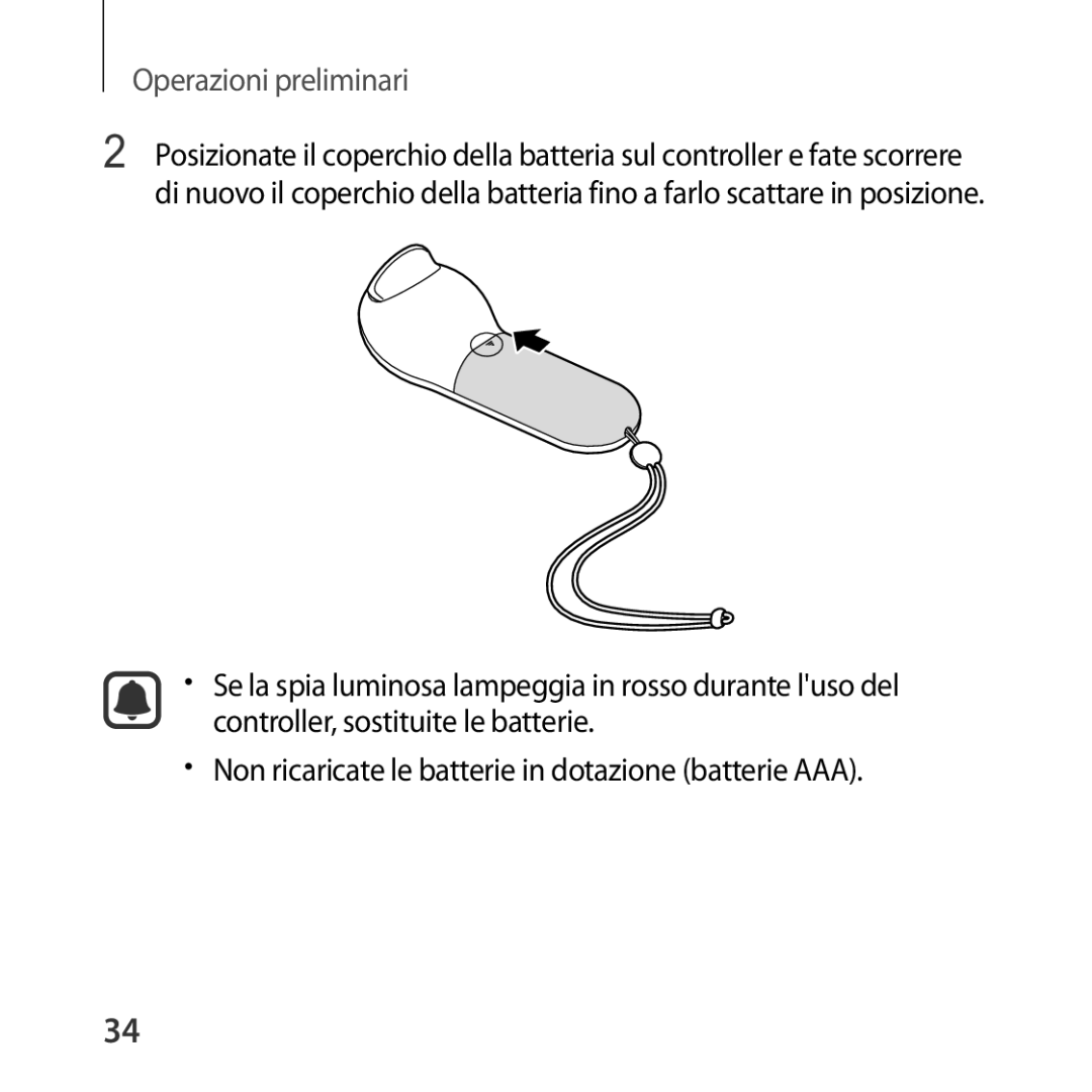 Samsung SM-R324NZAAITV manual Operazioni preliminari 