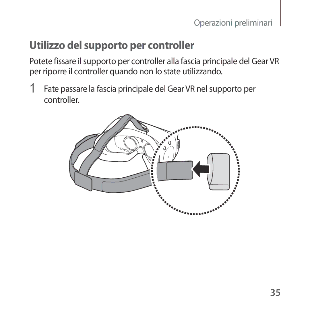 Samsung SM-R324NZAAITV manual Utilizzo del supporto per controller 