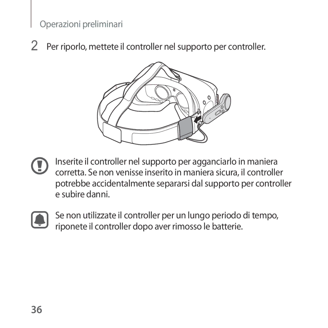 Samsung SM-R324NZAAITV manual Operazioni preliminari 