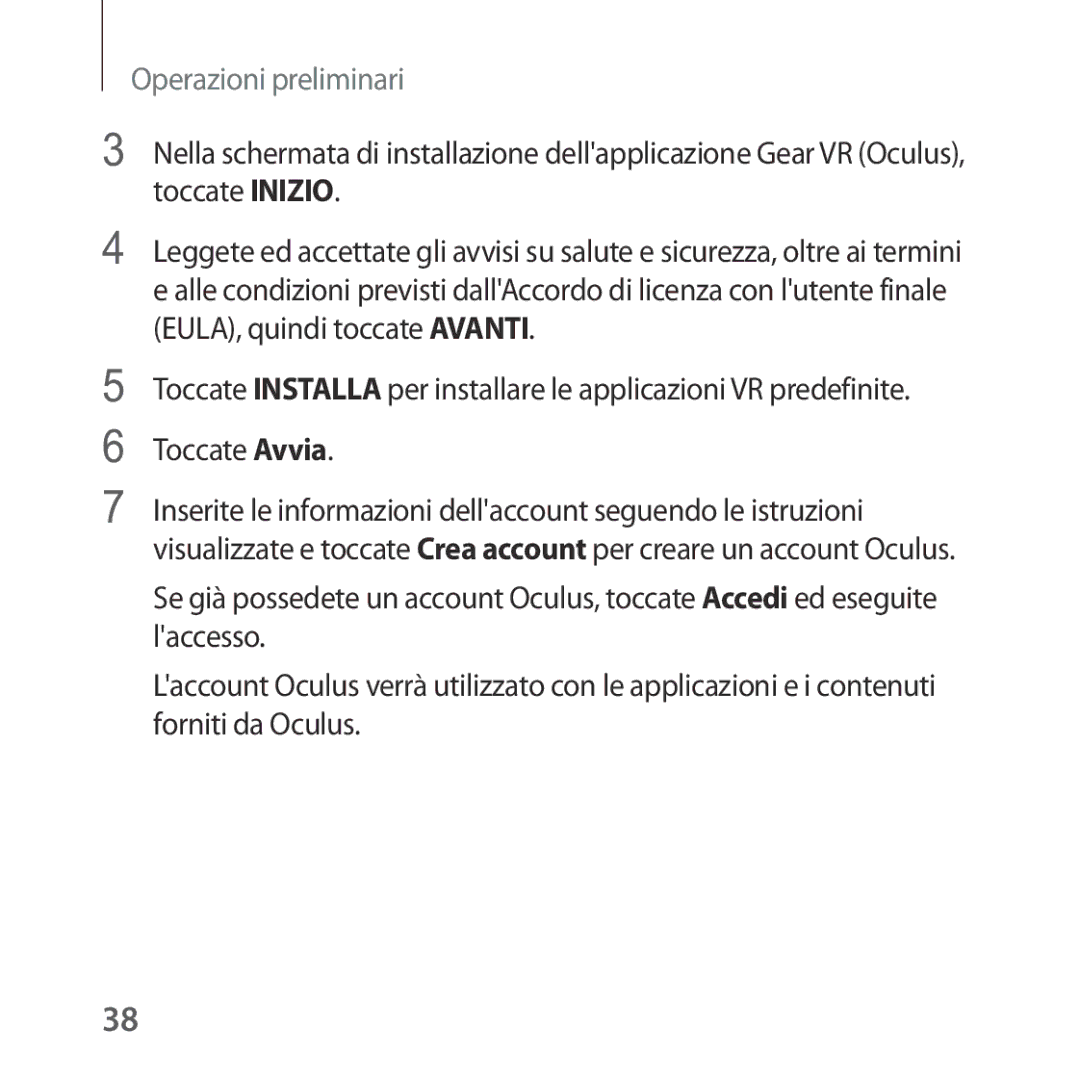 Samsung SM-R324NZAAITV manual Operazioni preliminari 