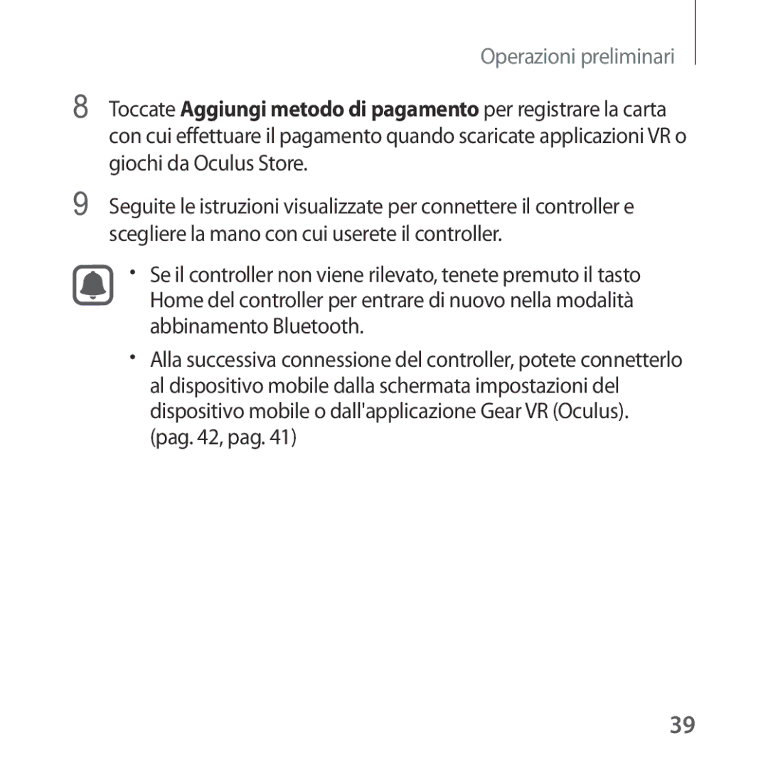 Samsung SM-R324NZAAITV manual Operazioni preliminari 