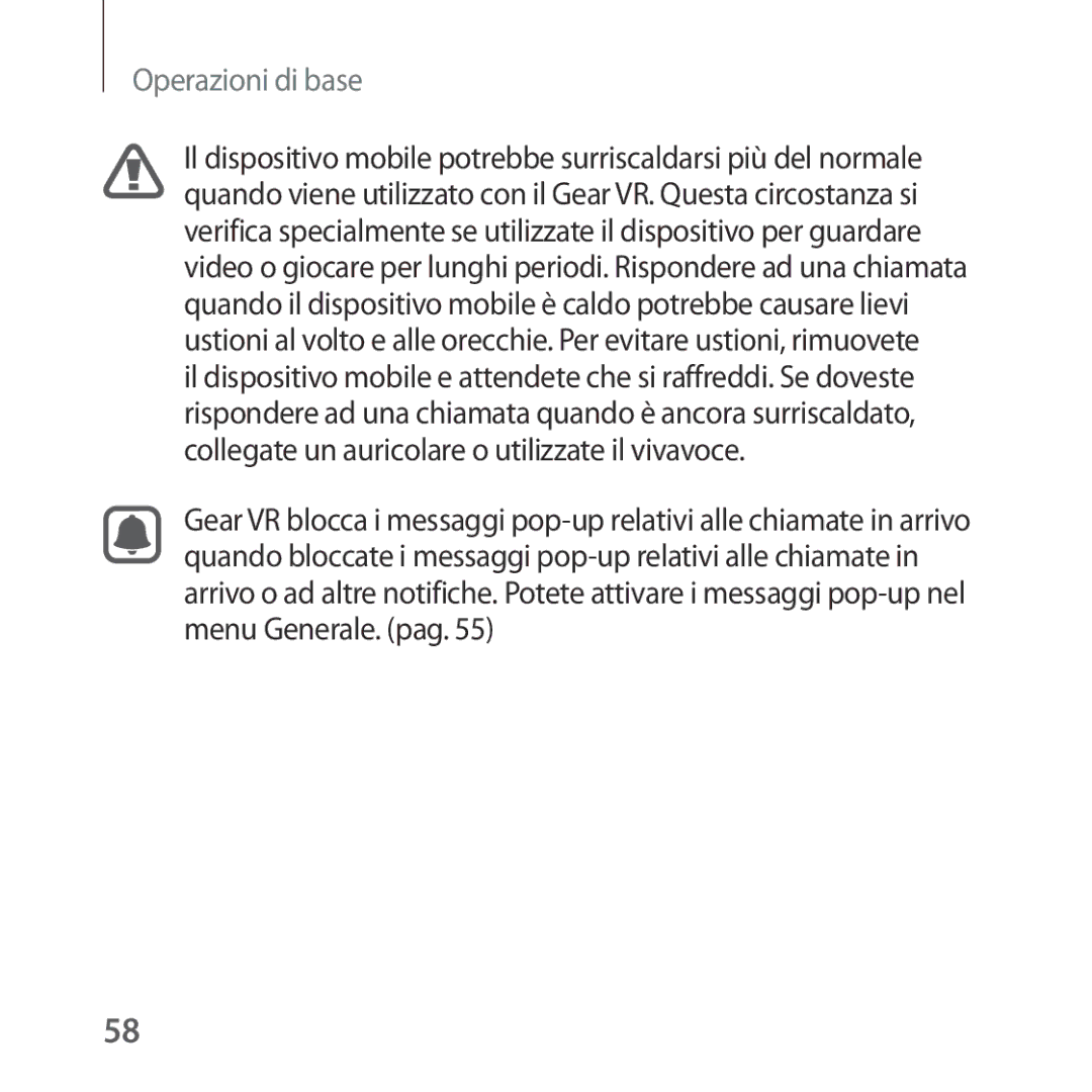 Samsung SM-R324NZAAITV manual Operazioni di base 