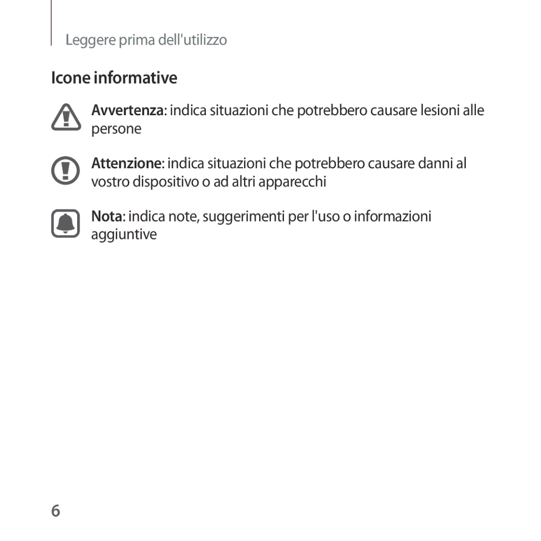 Samsung SM-R324NZAAITV manual Icone informative 