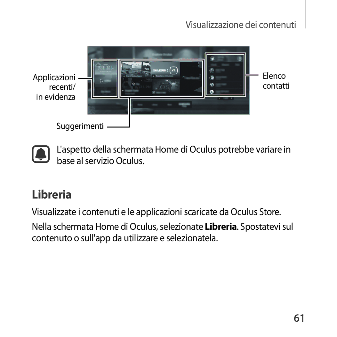 Samsung SM-R324NZAAITV manual Libreria, Visualizzazione dei contenuti 