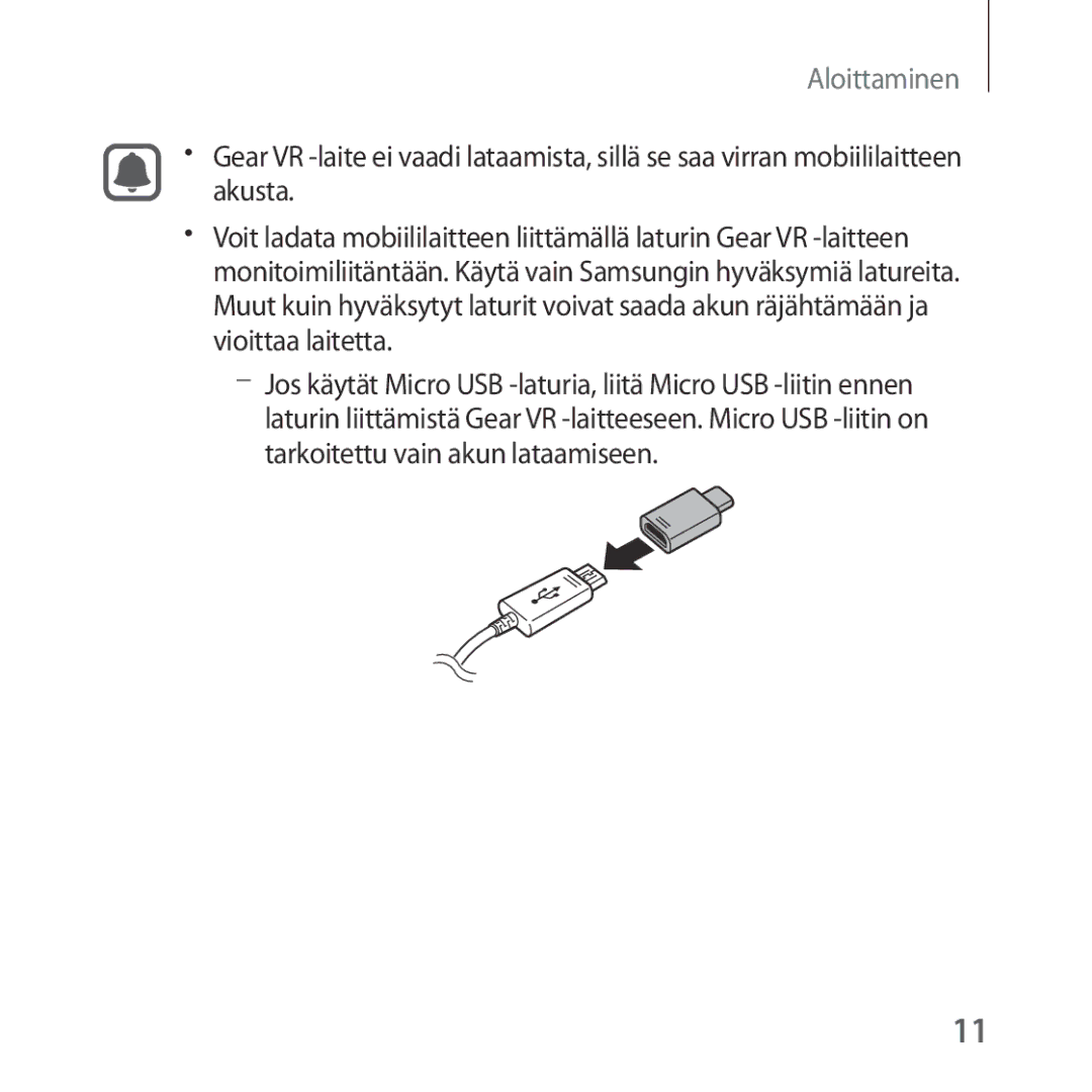 Samsung SM-R324NZAANEE manual Aloittaminen 