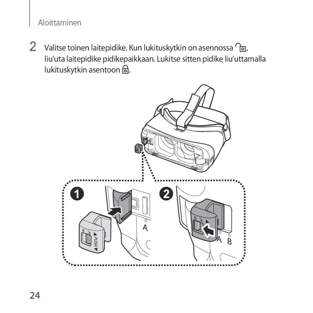 Samsung SM-R324NZAANEE manual Aloittaminen 