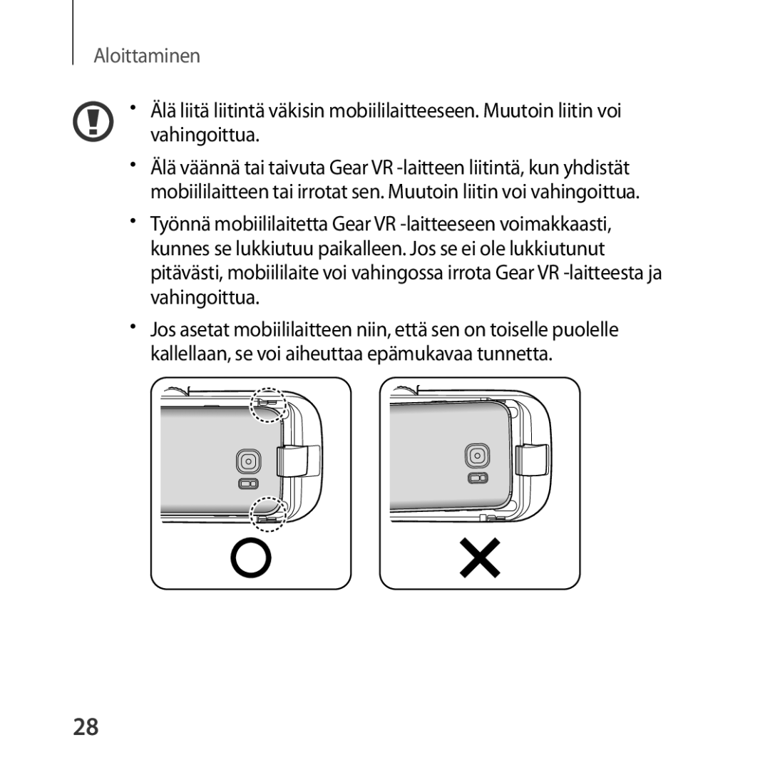 Samsung SM-R324NZAANEE manual Aloittaminen 