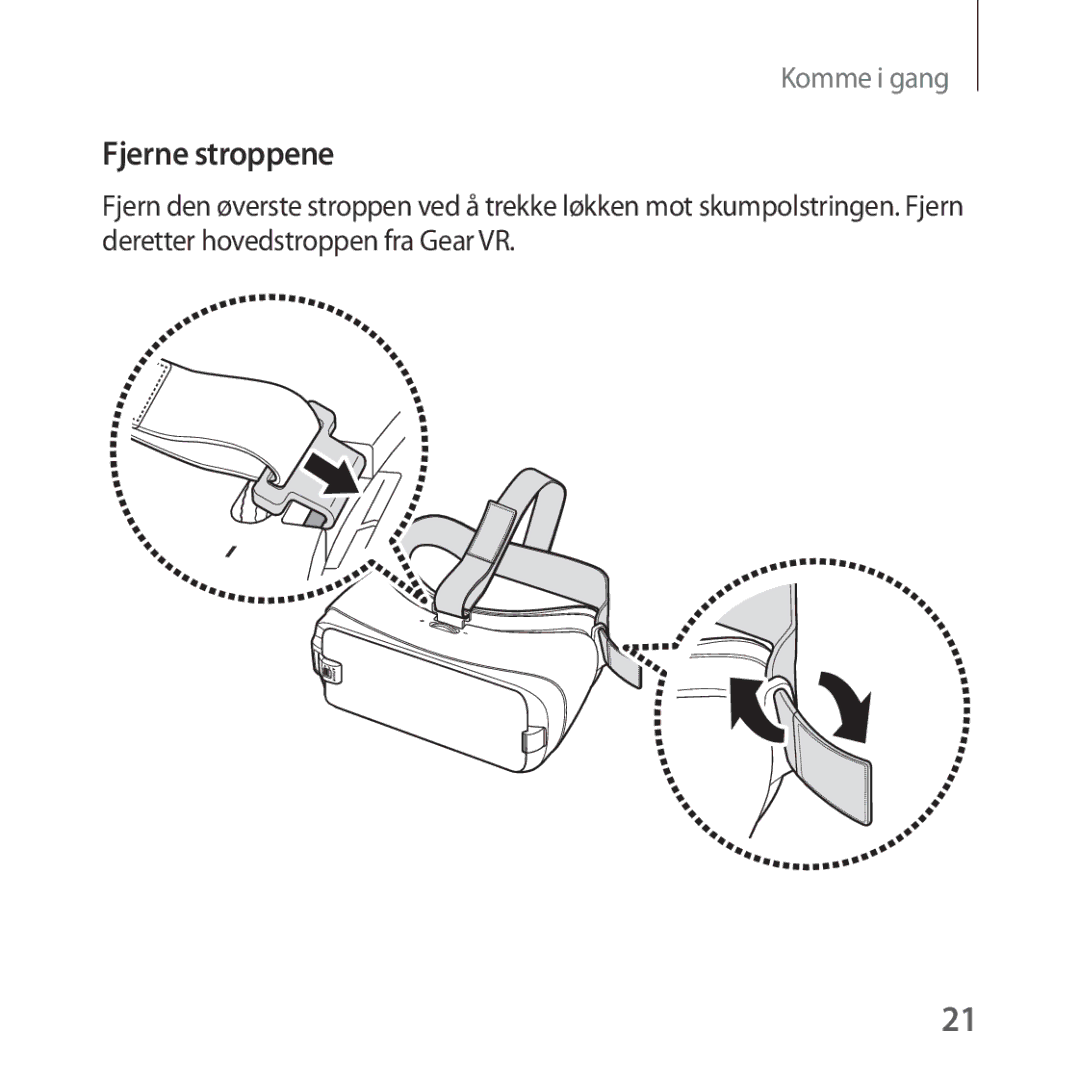 Samsung SM-R324NZAANEE manual Fjerne stroppene 