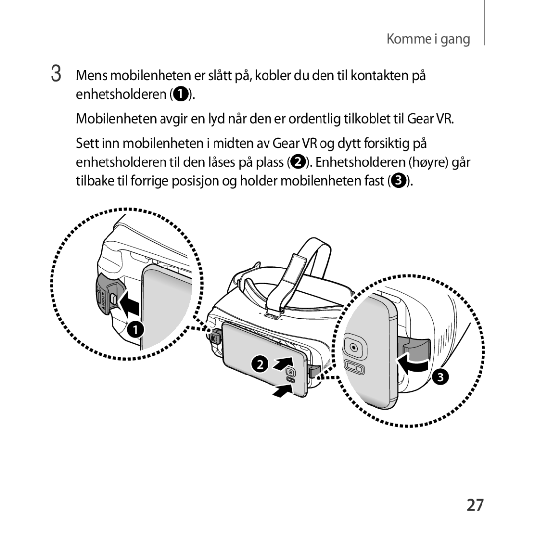 Samsung SM-R324NZAANEE manual Komme i gang 