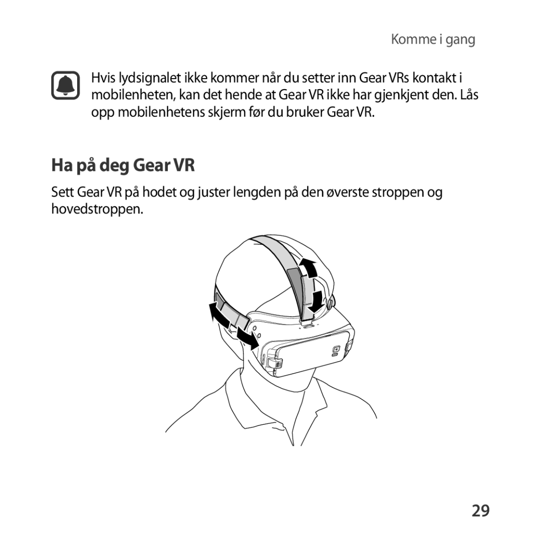 Samsung SM-R324NZAANEE manual Ha på deg Gear VR 