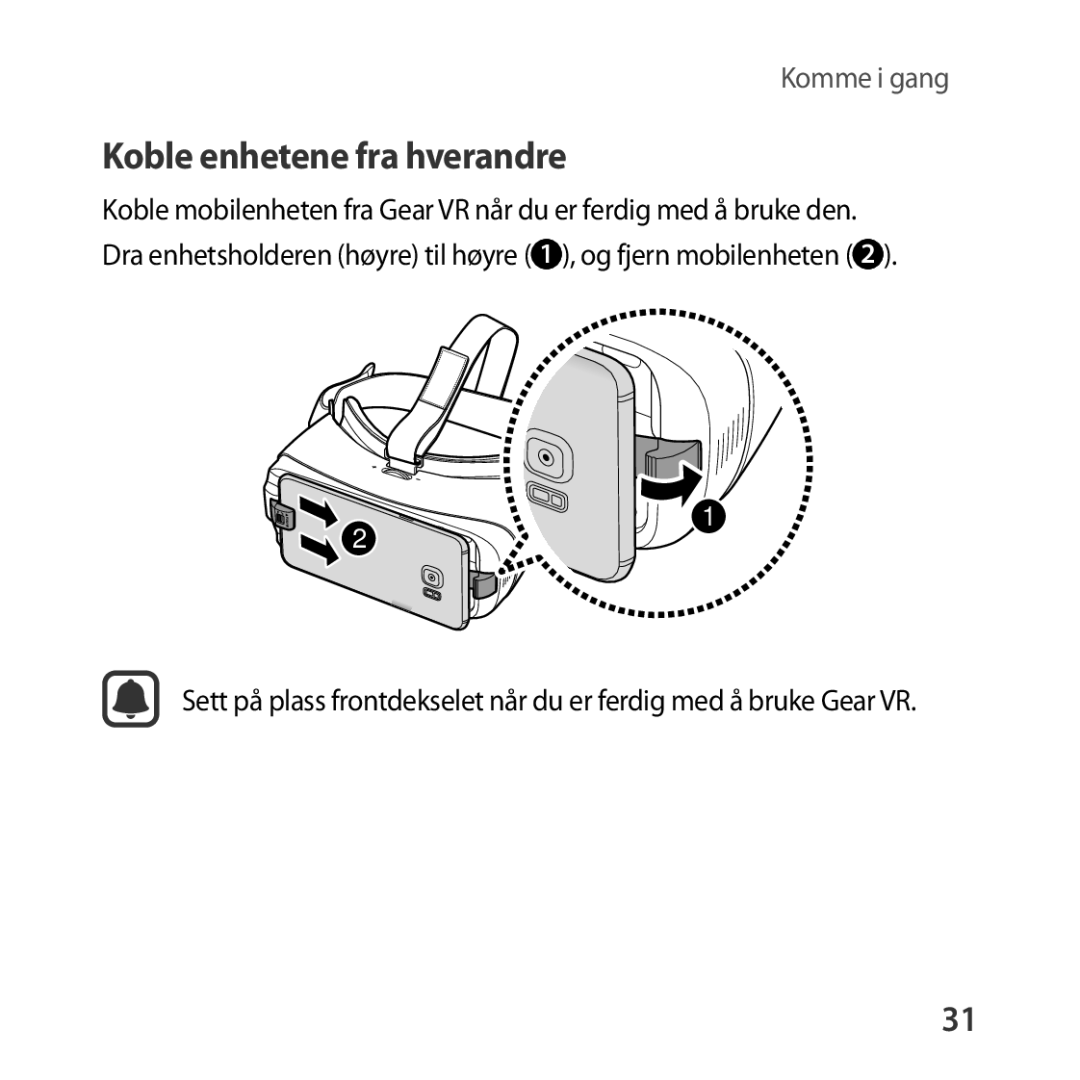 Samsung SM-R324NZAANEE manual Koble enhetene fra hverandre 