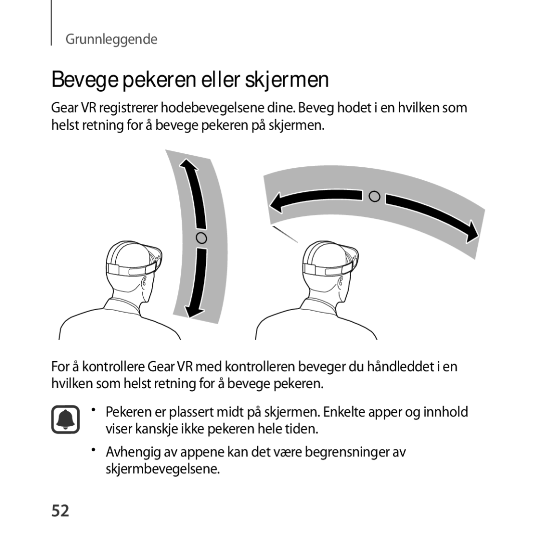 Samsung SM-R324NZAANEE manual Bevege pekeren eller skjermen 