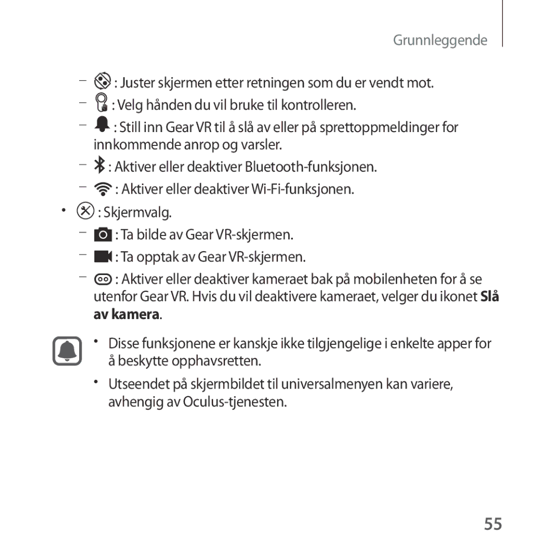 Samsung SM-R324NZAANEE manual Grunnleggende 