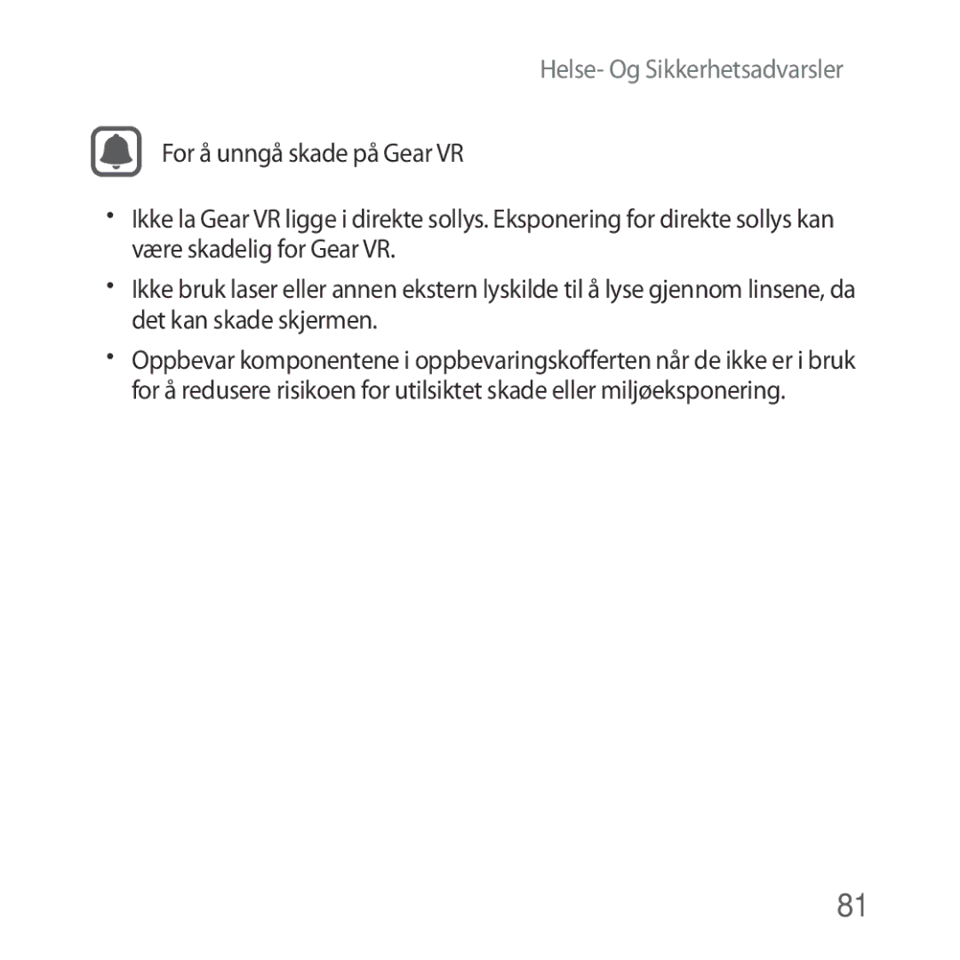 Samsung SM-R324NZAANEE manual Helse- Og Sikkerhetsadvarsler 