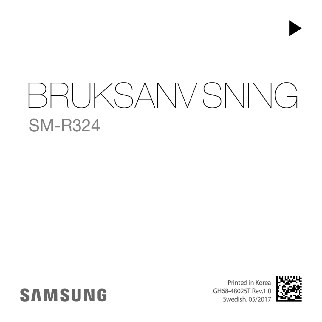 Samsung SM-R324NZAANEE manual Bruksanvisning 