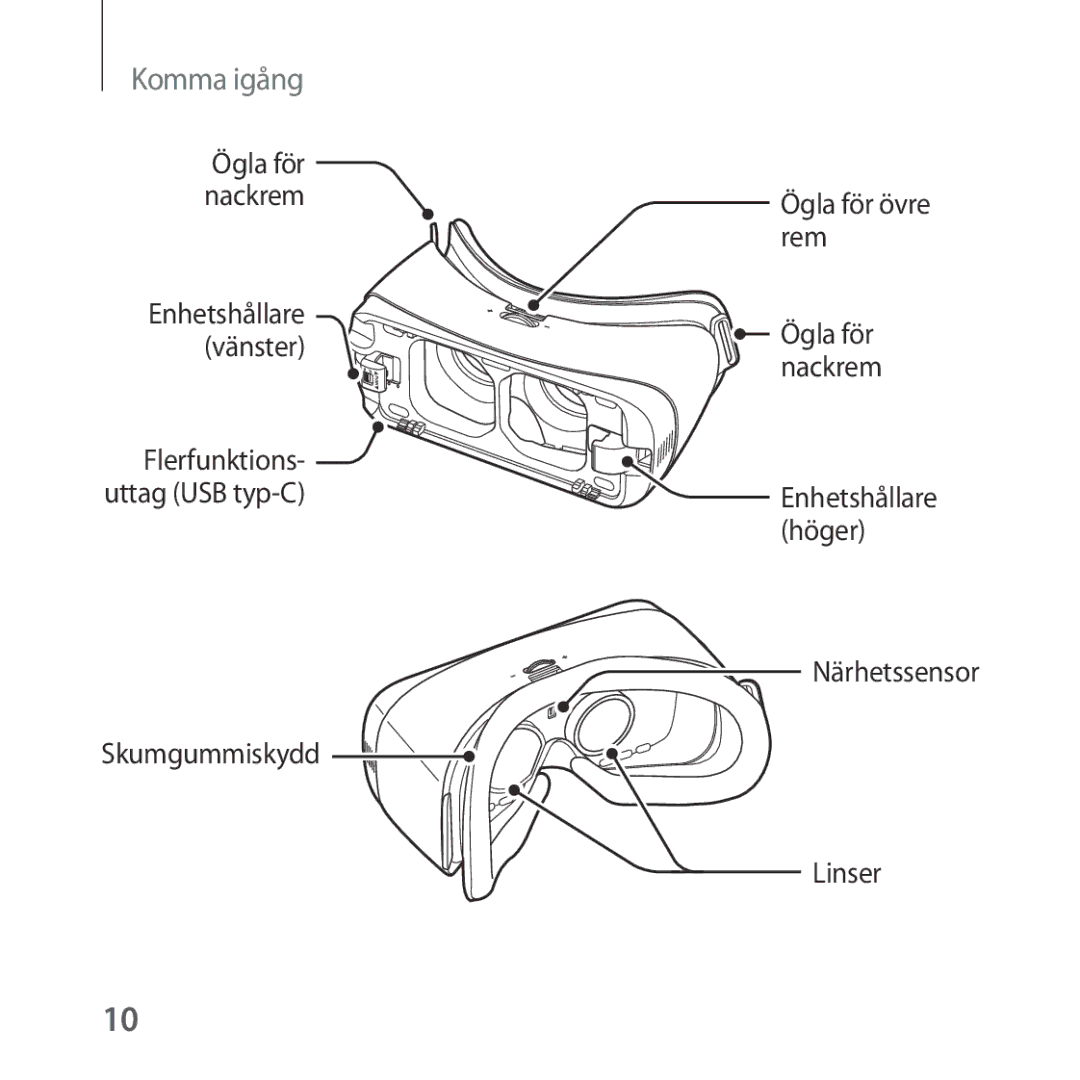 Samsung SM-R324NZAANEE manual Enhetshållare Vänster 