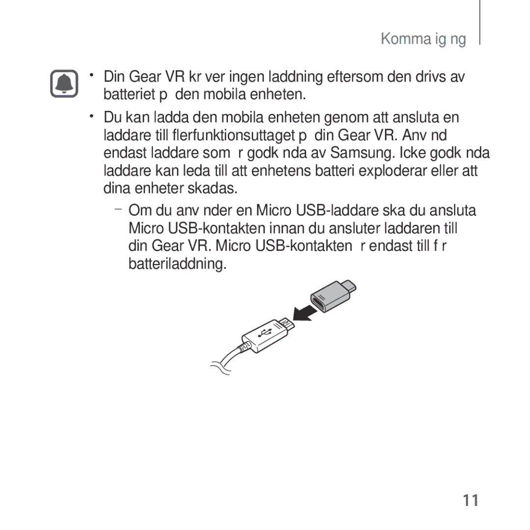 Samsung SM-R324NZAANEE manual Komma igång 