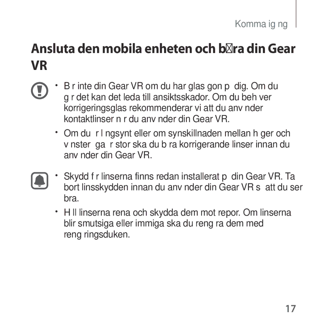 Samsung SM-R324NZAANEE manual Ansluta den mobila enheten och bära din Gear 