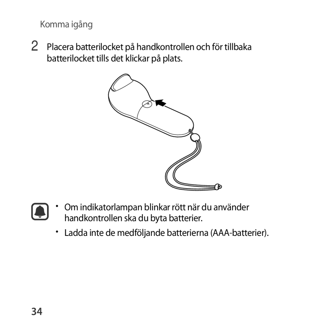 Samsung SM-R324NZAANEE manual Ladda inte de medföljande batterierna AAA-batterier 