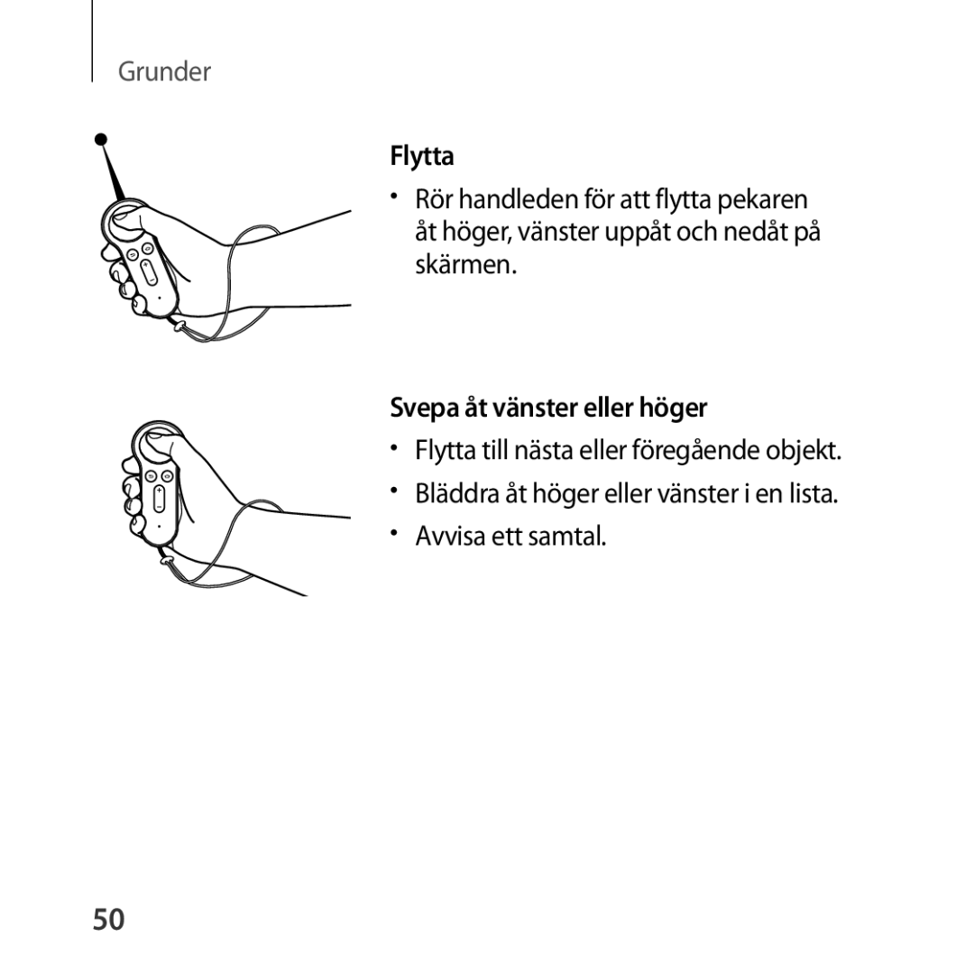 Samsung SM-R324NZAANEE manual Flytta, Svepa åt vänster eller höger 