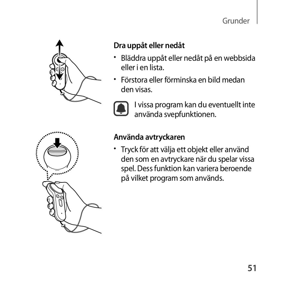 Samsung SM-R324NZAANEE manual Dra uppåt eller nedåt, Använda avtryckaren 