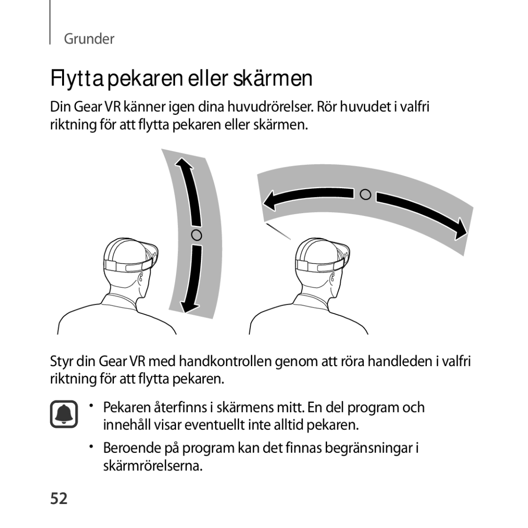 Samsung SM-R324NZAANEE manual Flytta pekaren eller skärmen 