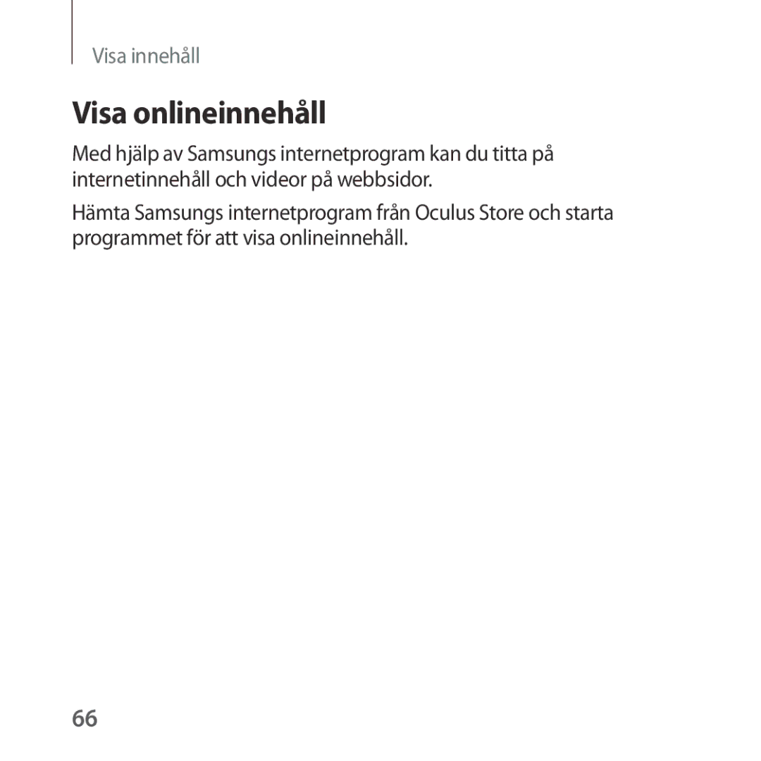 Samsung SM-R324NZAANEE manual Visa onlineinnehåll 