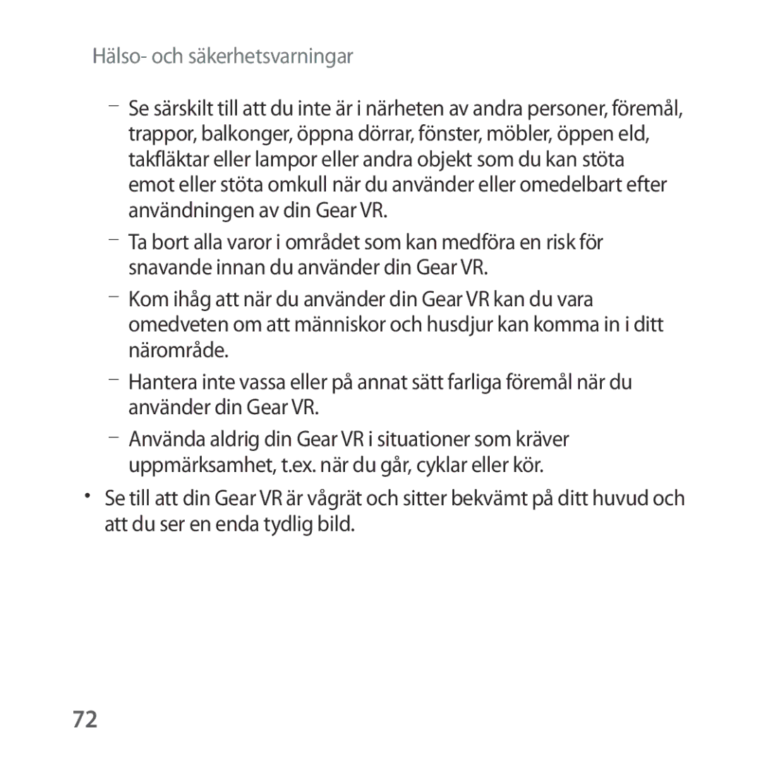 Samsung SM-R324NZAANEE manual Hälso- och säkerhetsvarningar 