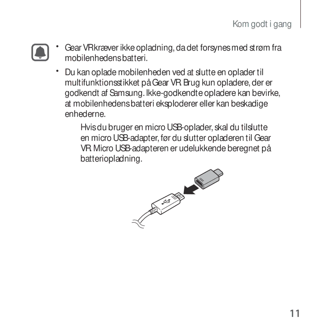 Samsung SM-R324NZAANEE manual Kom godt i gang 