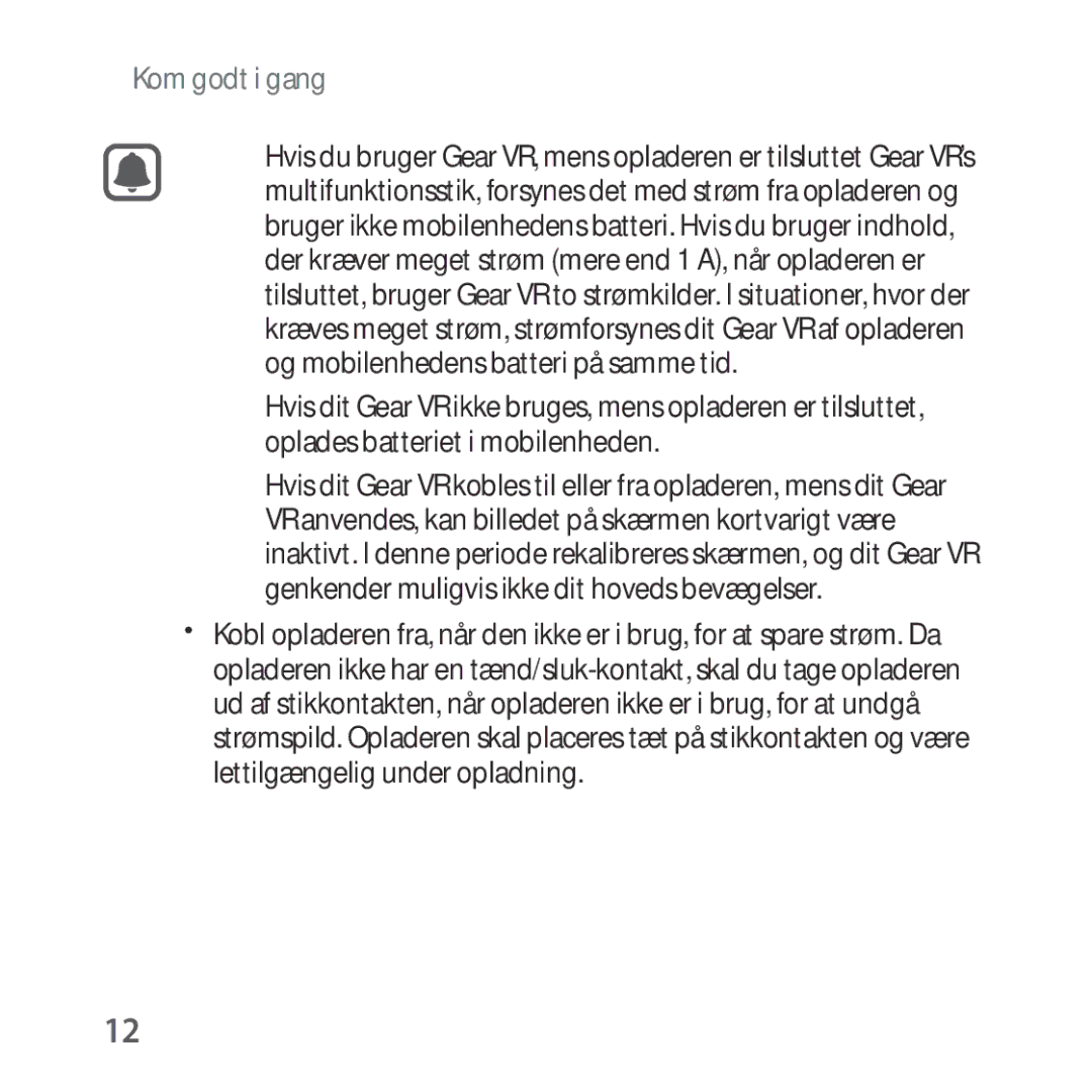 Samsung SM-R324NZAANEE manual Kom godt i gang 