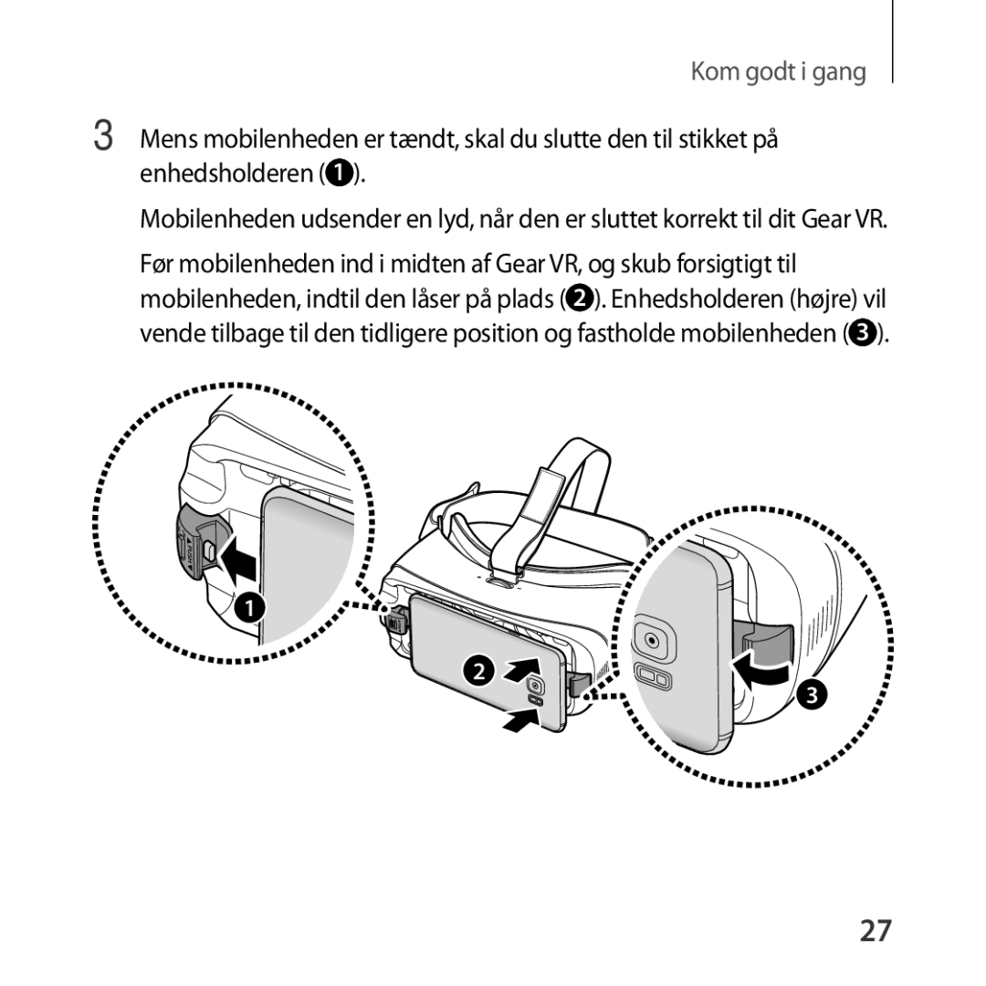 Samsung SM-R324NZAANEE manual Kom godt i gang 