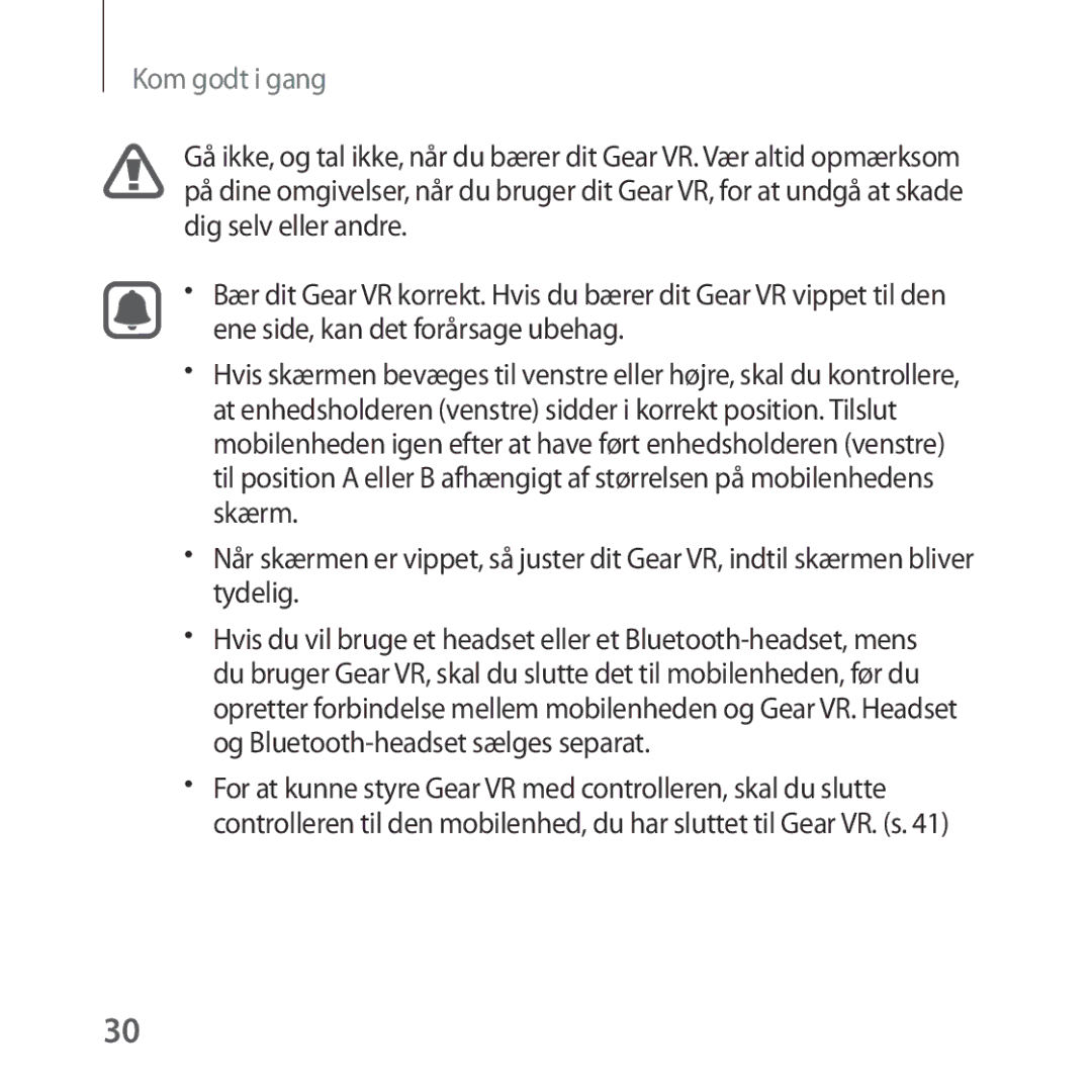 Samsung SM-R324NZAANEE manual Kom godt i gang 