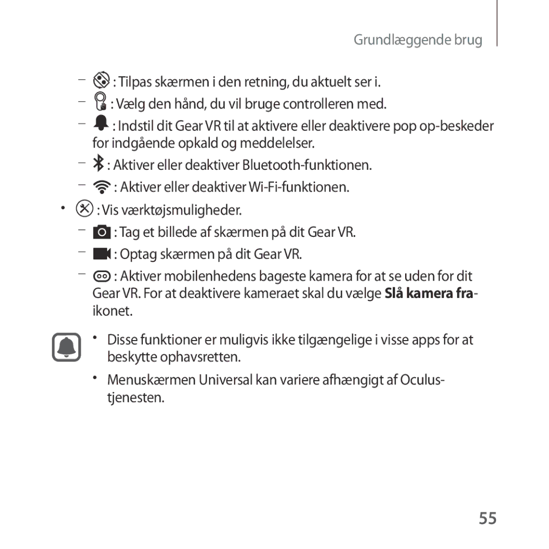 Samsung SM-R324NZAANEE manual Grundlæggende brug 